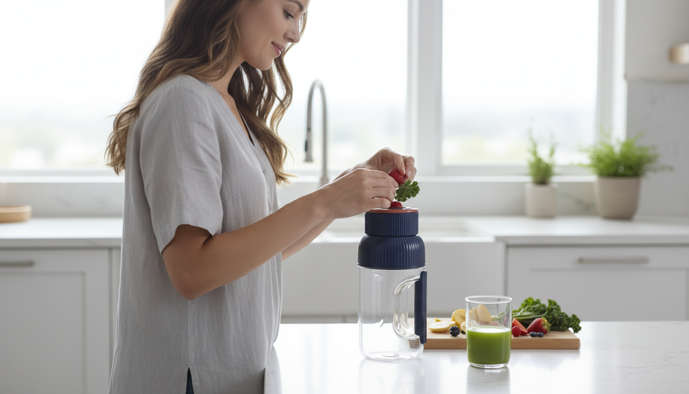 Load video: Blender juicer video navy blue color